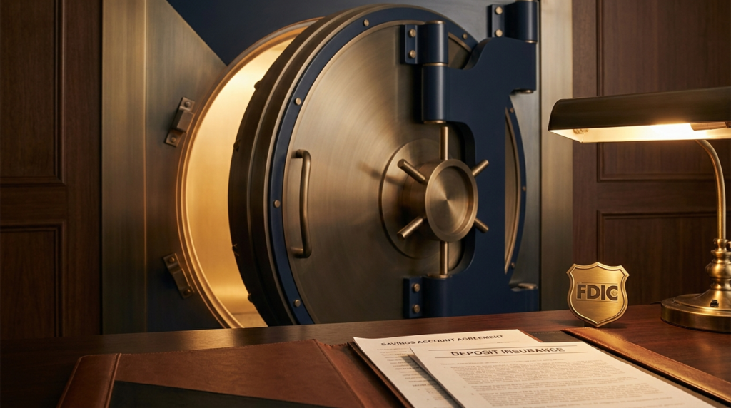 Is My Money Safe If a Bank Fails? The 2026 FDIC Guide 1 Is my money safe if a bank fails — FDIC insured bank vault and deposits